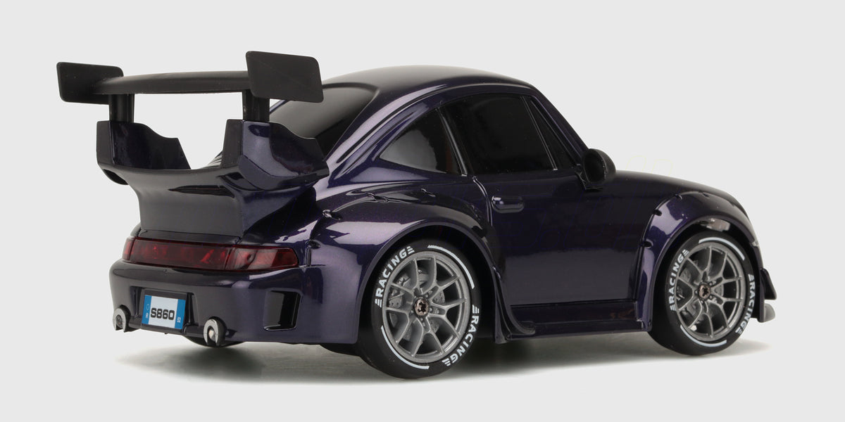 Q-drift RWB Lilla med stor vinge set skråt bagfra