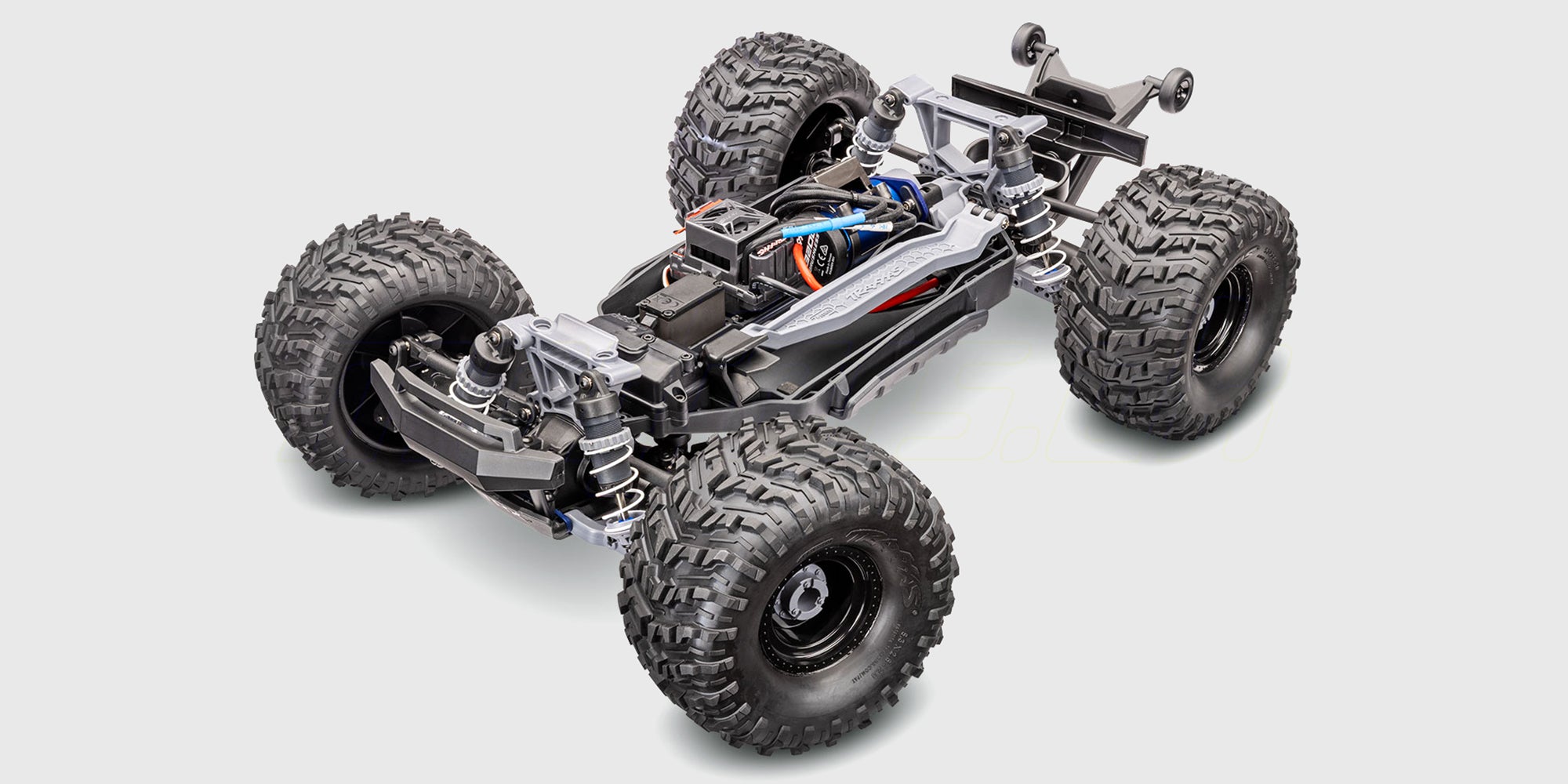 Chassis på Traxxas Stampede 4x4 Brushless VX3 uden karosse
