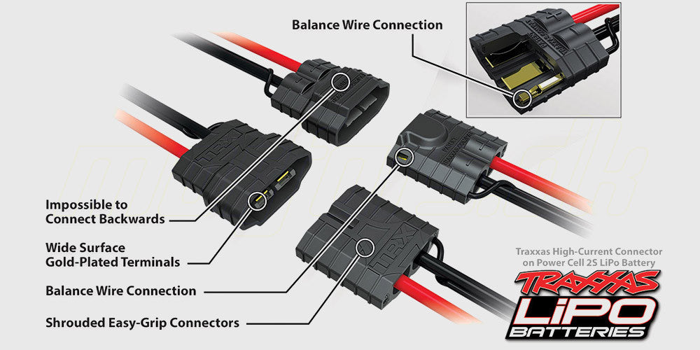Traxxas Power Cell 3S LiPo batteri på 4000mAh med iD-stik til fjernstyrede biler.
