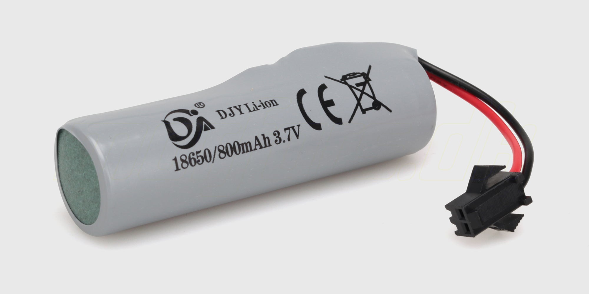 Genopladeligt 18650 Li-ion batteri på 3,7V og 800mAh til fjernstyrede biler og elektronik.
