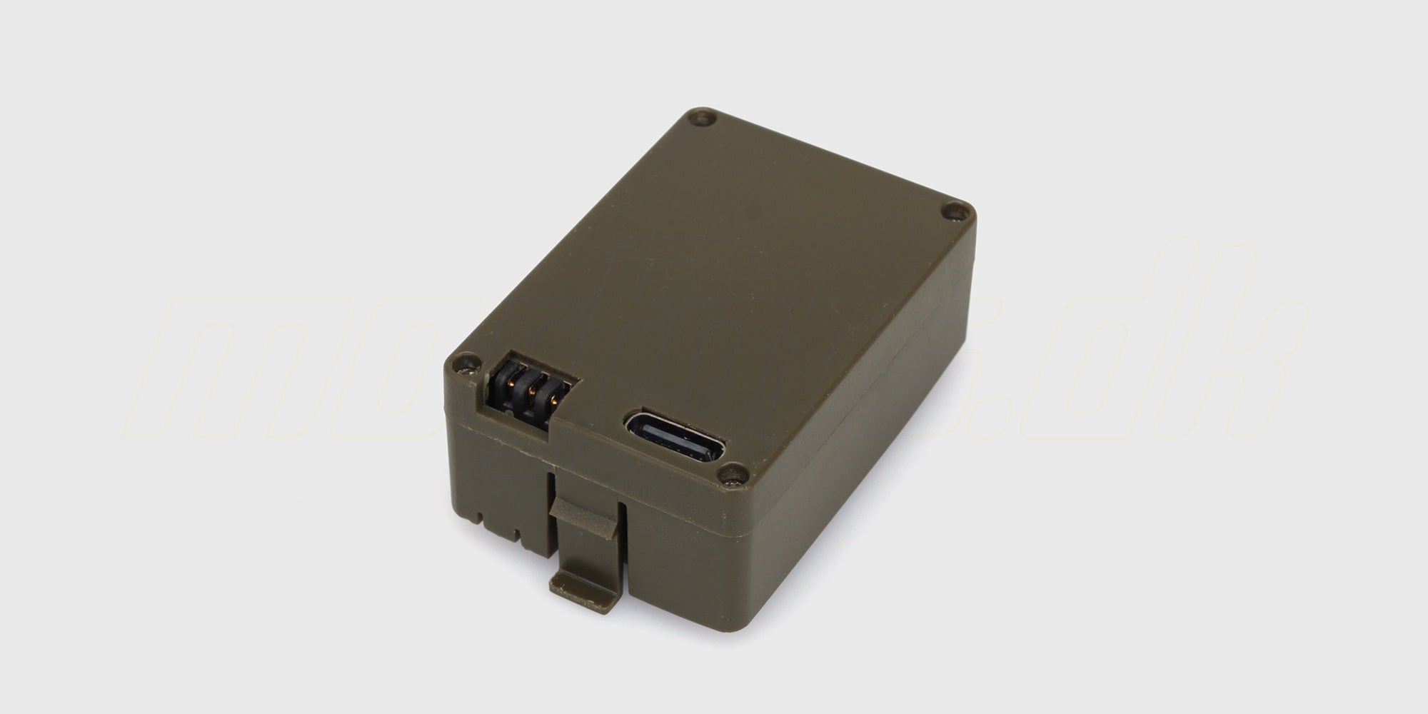 Genopladelig 7,4V Li-ion batteripakke med hvidt stik til Top Hunter fjernstyret bil.