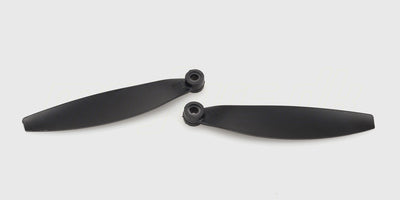 Sorte propeller til Drone XY02 Brushless vist på hvid baggrund som reservedele.