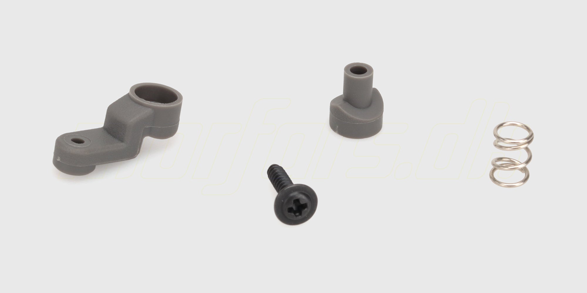 Sort HyperGo servo saver assembly i plast og metal til styring af MJX fjernstyrede biler.