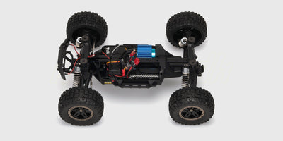 Tracker Brushless chassis med batteri og oliefyldte støddæmpere