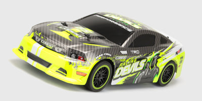 Neongrøn Xtreme Racer Rally Sprint set skråt forfra og oppefra