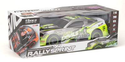 Emballage til Xtreme Racer Rally Sprint med neongrøn bil